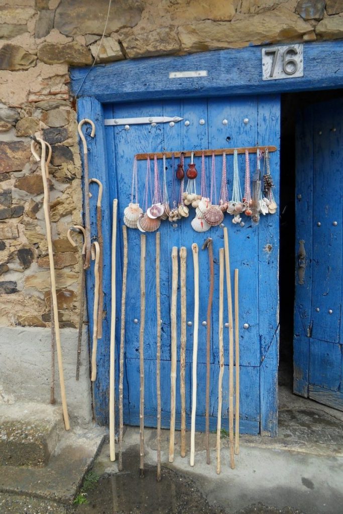 A blue door
